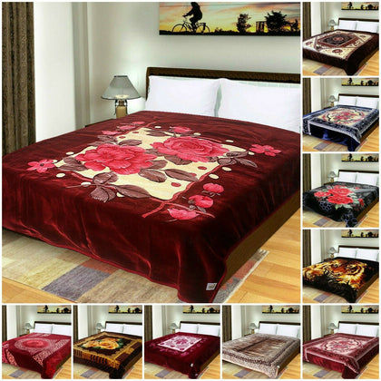 Luxury Warm Fleece Blanket Weighted Thick Heavy Double Sided King Size Bed Throw