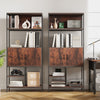 Multifunctional Bookshelf Storage Cabinet 2 Door Bookcase w/ Shelves & Cupboard
