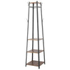 Vintage Coat Rack Industrial Coat Stand Hall Tree With 3 Shelves Ladder Tower UK