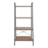 4-Tier Storage Shelves Ladder Bookshelf Industrial Bookcase Unit Rustic Brown