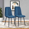 2 Pcs Modern Blue Green Velvet Dining Chairs Dininig Room Home Kitchen Furniture