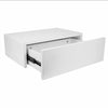 Bedside Table Floating Nightstand Wall-Mounted Shelf with Drawer White Wooden