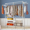 Heavy Duty Clothes Rail Rack Hanging Garment Display Stand Shoe Storage Shelf UK