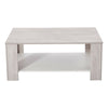Coffee Table 2 Tier Console Table Bottom Shelf Storage Retro Living Room Table