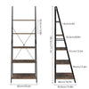 Ladder Shelf 5 Tiers Bookcase Bookshelf Industrial Storage Rack Display Stand