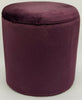 Round Ottoman Storage Pouffe Stool Soft Velvet Footstool Dressing Vanity Chair