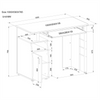 Computer Desk with Cupboard and Shelves for Home Office - Piranha Elver PC 1y