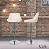 2×Breakfast Bar Stools Padded Seat Faux PU Leather Kitchen Dining Swivel Chair