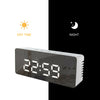 New LED Electric Digital Alarm Clock USB / Battery Mirror Temperature Display UK