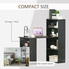 Space Saving Computer Desk Workstation with Shelves Storage Combo Bookcase Table