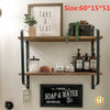 UK Large Rustic Industrial Pipe Wall Floating Shelf Wooden Storage Shelving Unit