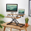 Bamboo Gas Assisted Sit Stand Rising Workstation Office Computer Desk