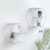 Metal Wire Wall Shelf Hexagon / Round Wall Floating Shelf Display Storage Rack