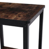 Rustic Wood Side Table Industrial Corner End Table 2 Tier Bedside Nightstand