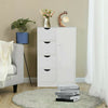 4-Drawer Bathroom Cabinet Bedroom Nursery Storage Cabinet Dresser Entryway +Door