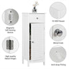 Bathroom Floor Cabinet Kitchen Cupboard Slim Bedroom Sideboard 1 Drawer, White