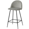 2er Barstool Breakfast stool Metal+Velvet Counter Bar Chair Faux Bar Stool
