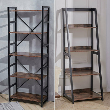 4/5Tier Strong Bookcase Step Ladder Shelf Bookshelf Plant Flower Stand Storages