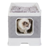 Drawer Style Enclosed Cat Litter Box Cat Bed Anti-splash Kitten Tray Toilet Rack