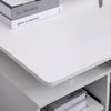 Apollo White Computer Desk PC Laptop Table Home Office Study Workstation Gaming