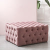 Blush Pink Chesterfield Footstool Velvet Pouffe Button Coffee Table Sofa Ottoman