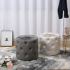 Velvet Round Footstools Vanity Stool Dressing Table Stool Living Room Decor