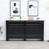 UK High Gloss Radiator Covers Wood Grill Cabinet With Slats Black/Grey/White