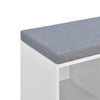 White Shoe Storage Bench Cabinet Soft Padded Seat Organiser Shelves Stand Rack
