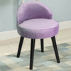 Velvet Upholstered Vanity Stool Dressing Table Makeup Chair Living Room Bedroom