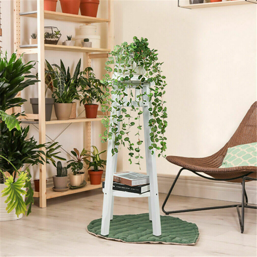 chlorophytum bonsai Pair of 31" Tall Plant Stand 2 Tier Flower Pot Holder Bonsai Chlorophy – Quildinc