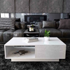 High Gloss Coffee Table Wooden Drawer Storage Modern Living Room Furniture UK
