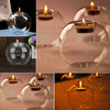 6-36x Clear Glass Ball Fillable Bauble Hanging/Table LED Candle Tea Light Holder