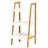 3 Tiers Ladder Book Shelf Bookcase Wooden Storage Stand Plant Display Rack Unit