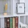 5 Tiers Wooden Bookshelf White S-shaped Bookcase Shelving Display Stand Storage