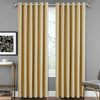 Thick Thermal Blackout Curtains Pair of Eyelet Ring Top Ready Made Curtain Panel