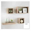 NEW OAK SET OF 4 FLOATING SHELVES SHELF KIT DISPLAY UNIT WALL MOUNTED HOME