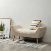 Modern Hallway Window Seat Chenille Fabric Footstool Chaise Lounge Coffee Table