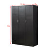 3 Door triple Wardrobe Matt Black - Bedroom Furniture Storage Cupboard UK