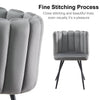 Modern Home Dining Chairs Soft Velvet Petal Backrest Dresser Chair Grey / Pink