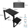 Adjustable Portable Laptop Bed Table Stand Lap Tray Foldable Desk w/ Cooling Fan