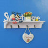 DIY Sweet Home Wall Mounted Shelve Shelf Rack Storage Floating With Hanging Hook