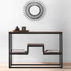 Moroccan Industrial Console Table Bookshelf Rustic Wood Shelf Hallway Side Table