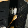 Bathroom Storage Unit | Black Wooden Cabinet Cupboard w/ 4 Drawers