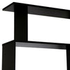 Black Bookcase 6 Tier S Shape Free Standing Storage Unit Bookshelf Shelves