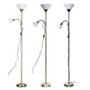 Mother & Child Floor Lamp White Frosted Shades Contemporary Lounge Reading Lamp