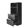 Filing Cabinet Freestanding Display Cabinet Filing Cabinet with 2 Drawer 1 Shelf