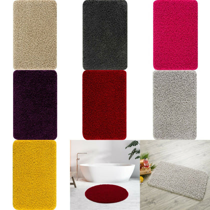 LARGE SMALL NON SLIP MACHINE WASHABLE SHAGGY SOFT MATS RUGS RUNNERS BATHROOM UK