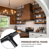 2Pcs 4.5Tiers Industrial Floating Iron Pipe Shelf Retro DIY Wall Mounted Bracket