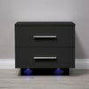 Bedside Table 2 Drawer Chest Nightstand Storage Furniture Bedroom Living Room