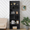 6 Tier Bookcase Wooden Storage Bookshelf Shelving Unit Adjustable Home Office